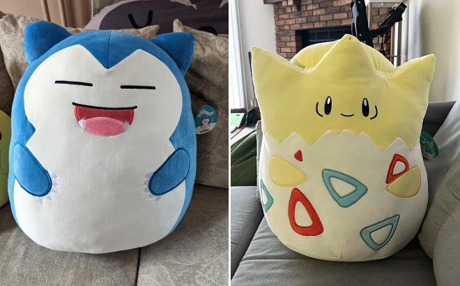 Snorlax and Togepi 20 Inch Squismallows Plushies