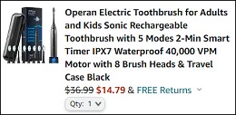Sonic Electric Toothbrush Checkout