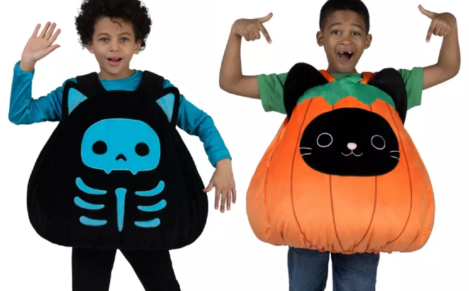 Squishmallows Kids Stump the Cat and Calio the Cat Halloween Costume