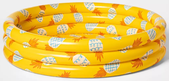 Sun Squad 3 Ring Pineapple Inflatable Pool