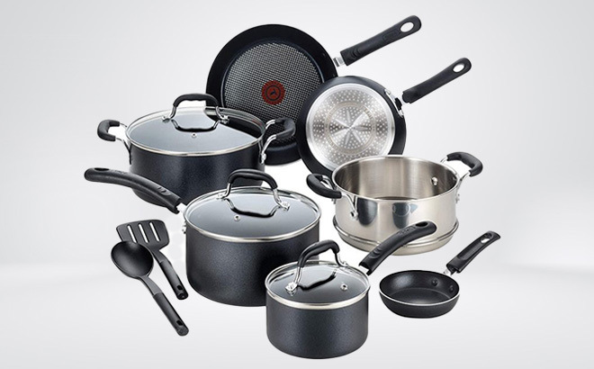 T fal Experience Nonstick Cookware Set 12 Piece