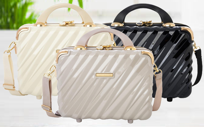 Three Marcy McKenna Hamptons Hard Side Beauty Cases