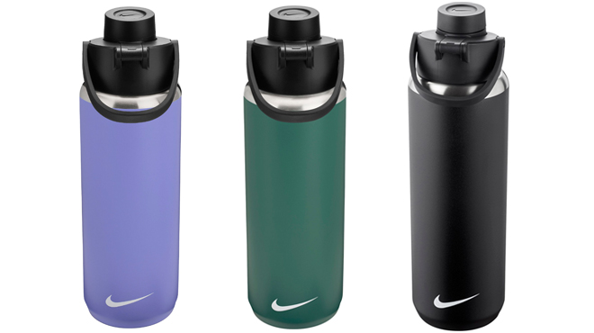 Three Nike Recharge Water Bottles