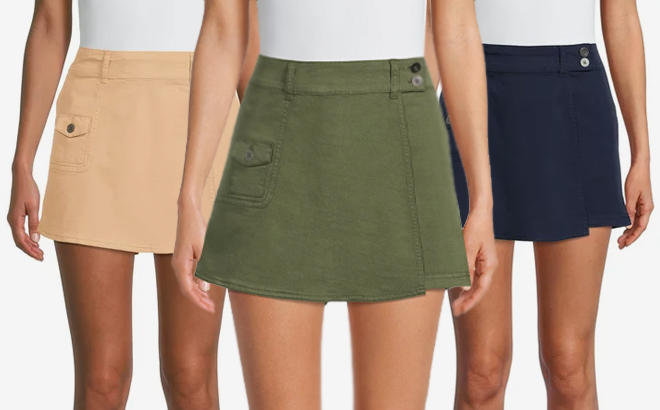 Three Womens Utility Skorts