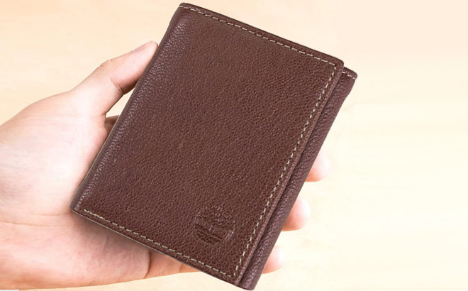 Timberland Men's Genuine Leather RFID Blocking Trifold Wallet