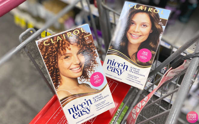 Two Clairol Nice n Easy Hair Color on Cart