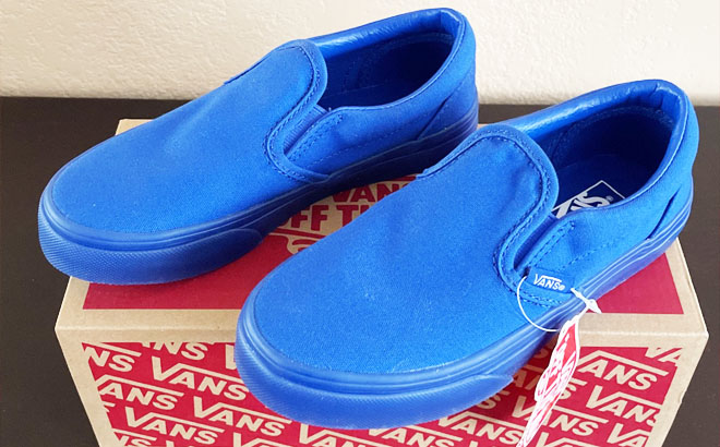 Vans Slip On Translucent Skate Shoes on top of the Box