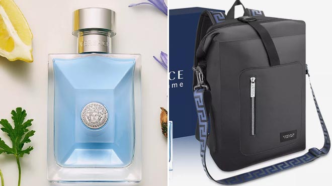 Versace Mens Pour Homme Perfume and Backpack Gift Set