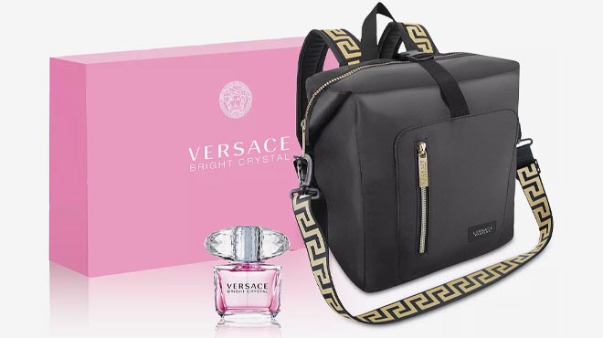 Versace Womens Bright Crystal Perfume and Backpack Gift Set