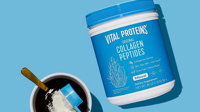 Vital Proteins Collagen Peptides Powder with Hyaluronic Acid and Vitamin C