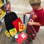 Walmarts Back to School Cart with a Child
