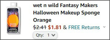 Wet n Wild Fantasy Makers Halloween Makeup Sponge in Orange Checkout Screen