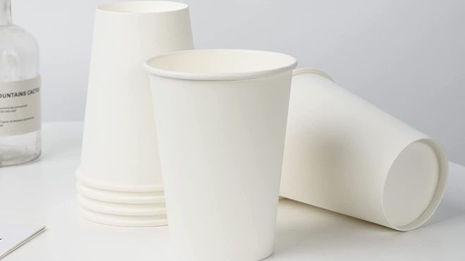 White Paper Cups on a Table