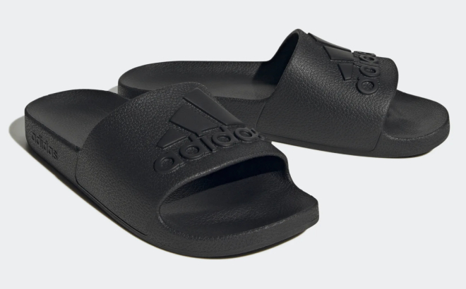 Adidas Adilette Aqua Slides in Core Black Color