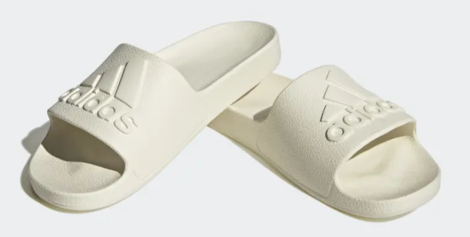 Adidas Adilette Aqua Slides in Off White Color