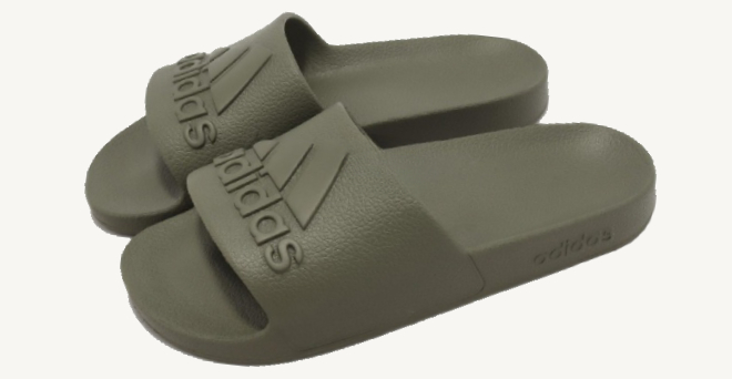 Adidas Adilette Aqua Slides in Olive Strata Color