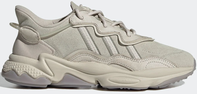 Adidas Womens Ozweego Shoes in Feather Grey Color
