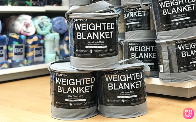 Altavida Weighted Blankets in Store Floor