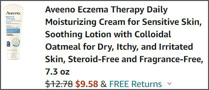 Aveeno Eczema Therapy Daily Moisturizing Cream Check Out Screen