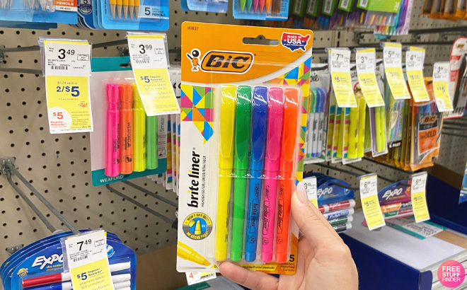 BIC Highlighters Chisel Tip 5 Pack