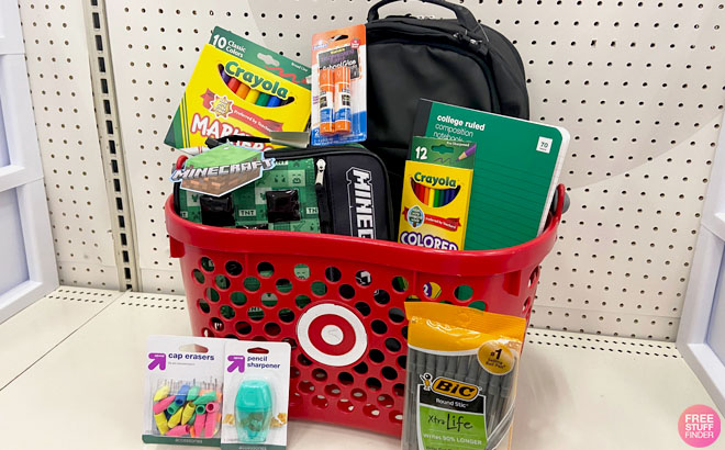 Back To School Items in a Cart