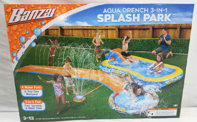 Banzai Aqua Drench 3 in 1 Splash Park on a Box