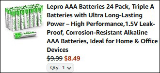 Batteries 24 Pack Final Price at Checkout 1