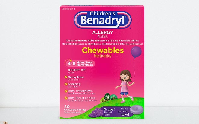 Benadryl Childrens Allergy Tablets 20 Count