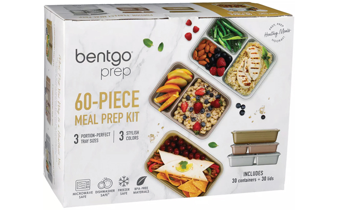 Bentgo 60 Piece Meal Prep Kit Metallic Box