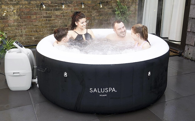 Bestway Miami SaluSpa Inflatable Outdoor Hot Tub Spa