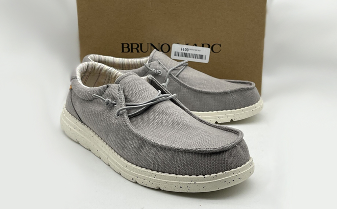 Bruno Marc Womens Slip on Loafers Casual Shoes in Gray