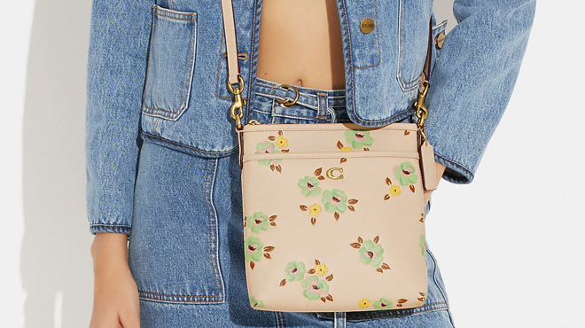 Coach Kitt Messenger Crossbody With Floral Print