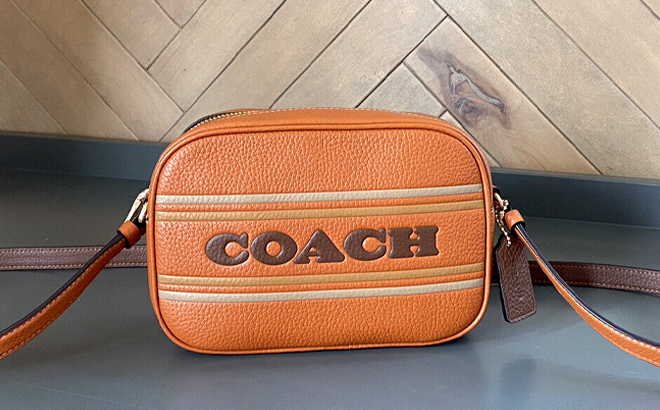 Coach Outlet Mini Jamie Camera Bag With Coach Stripe in Canyon Color