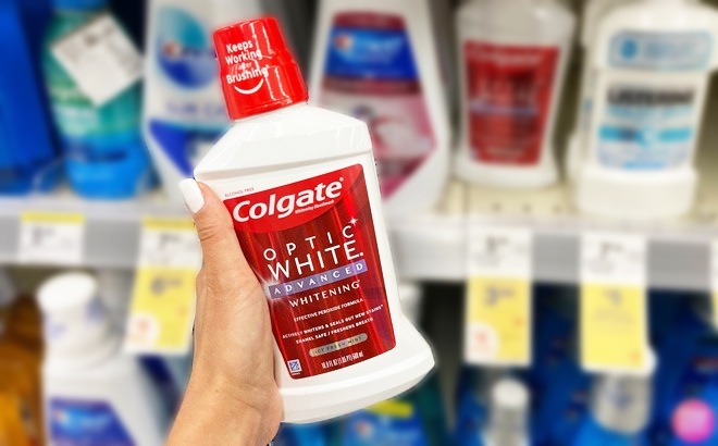 Colgate Optic White Mouthwash Icy Fresh Mint at Walgreens