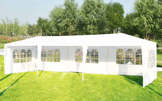 Costway 10 x 30 Inch Wedding Tent Canopy Pavilion