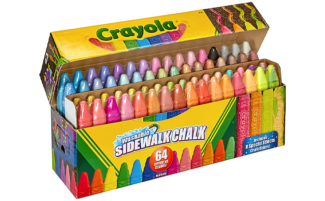 Crayola Washable Sidewalk Chalk Assorted Colors Pack Of 64 Pieces