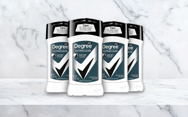 Degree Men UltraClear Antiperspirant Deodorant 4 Pack