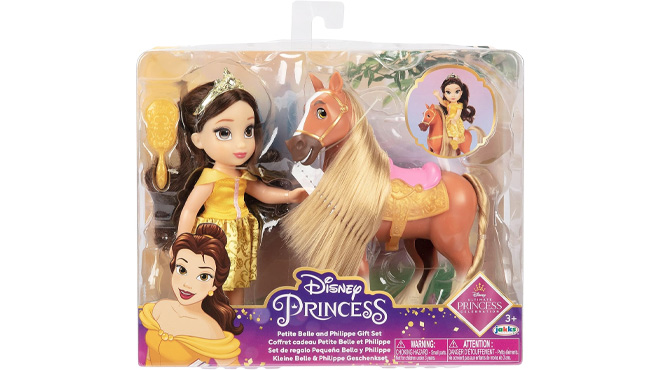 Disney Princess Belle Doll Philippe Petite Gift Set