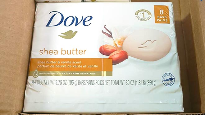 Dove Beauty Bar Soap Shea Butter and Vanilla 8 Pack