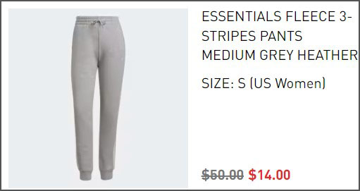 Essentials Fleece 3 Stripes Pants Order Summary