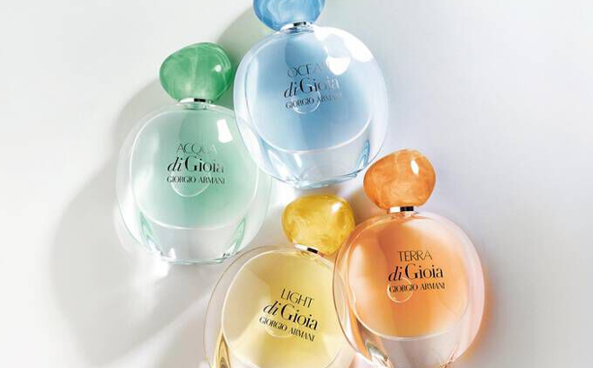 Four Giorgio Armani Perfume Bottles