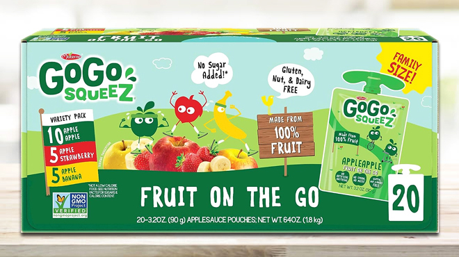 GoGo squeeZ Fruit VeggieZ Variety PackApple Banana Strawberry