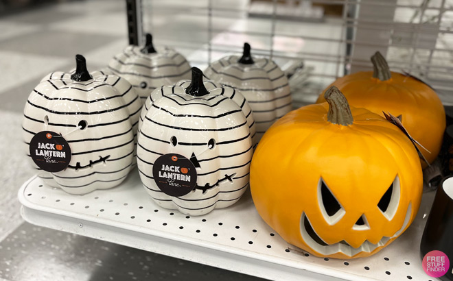 Halloween Jack O Lantern Lamps on Ross Shelf