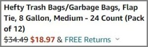 Hefty Medium Trash 8 Gallon Bags 24 Count Checkout Summary