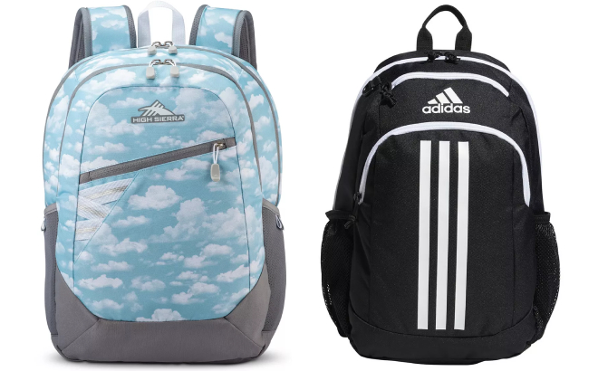 High Sierra Outburst 2 0 Backpack and Adidas Young BTS Creator 2 Backpack