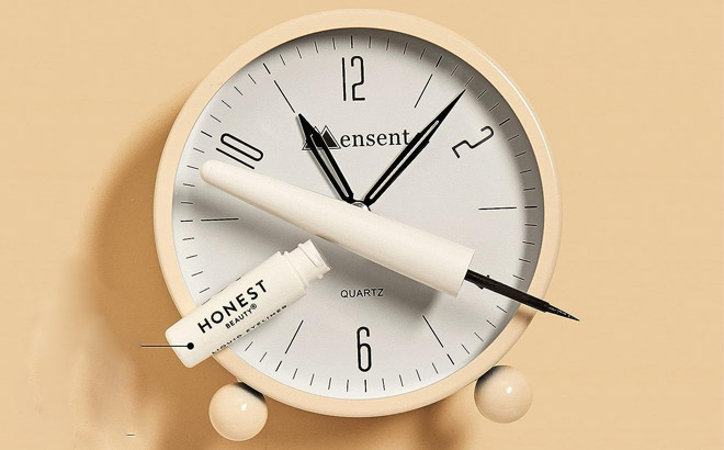 Honest Beauty Liquid Eyeliner on a Clock