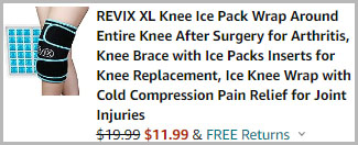 Ice Knee Wrap Order Summary