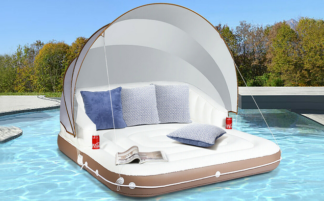 Inflatable Lounge Raft with Canopy