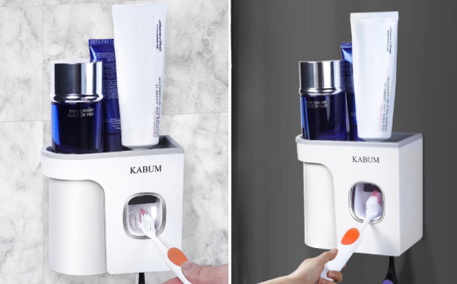 Kabum Toothbrush Holder with Dispenser