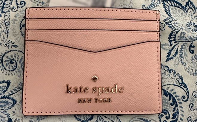 Kate Spade Staci Small Slim Card Holder Chalk Pink Color